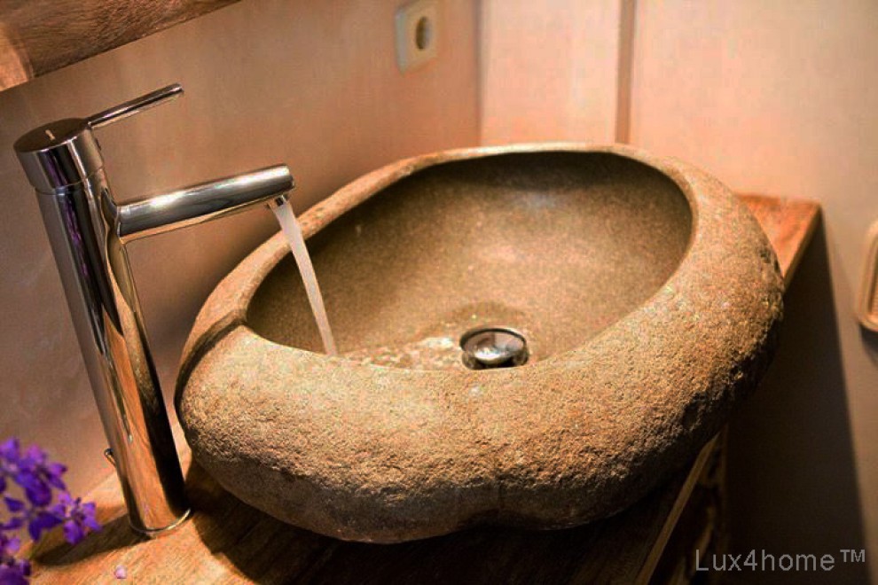 Umywalki z kamienia naturalnego w łazience - umywalki z kamienia polnego
